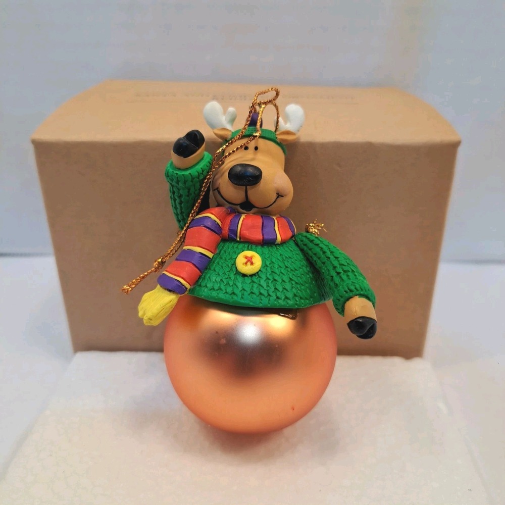 AVON 1997 SANTA & COMPANY ORNAMENT " REINDEER "